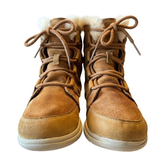 Sorel Womens Camel NL3039-224 Explorer Joan Suede Lace Up Waterproof Boots Sz 8 - Picture 2 of 13